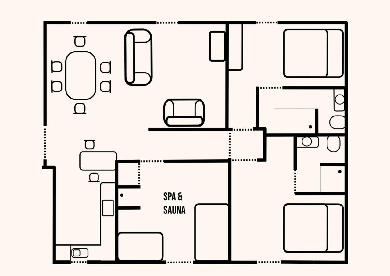 Apartamento Scorfel Lodge, Iconic, Spa, Sauna & Terrasse